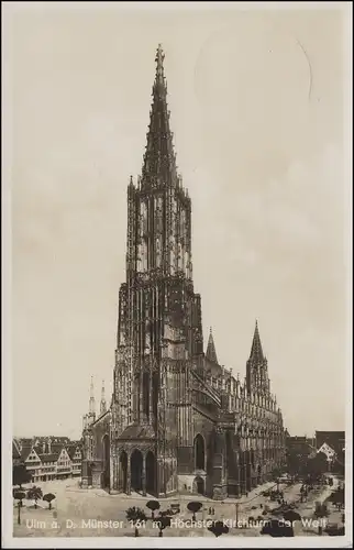 AK Ulm / Donau - Münster 161 m. Höchster Kirchturm der Welt, RAVENSBURG 22.6.41