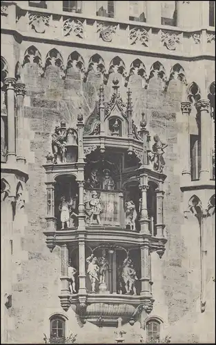 AK Glockenspiel au nouveau tour de l'hôtel de ville MÜNCHEN 2 BP - 17.12.1909