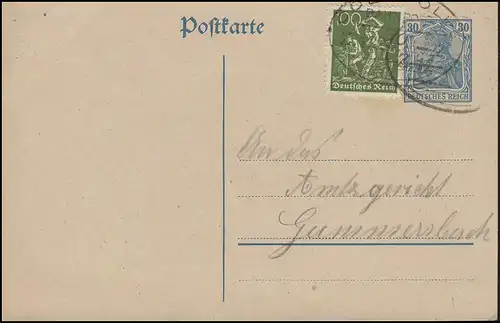 Bahnpost KÖLN-OLPE ZUG 122 - 26.9.22 auf P 120AI mit Zusatzfr. nach Gummersbach