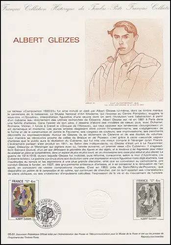 Collection Historique: Maler und Schriftsteller Albert Gleizes 28.2.1981