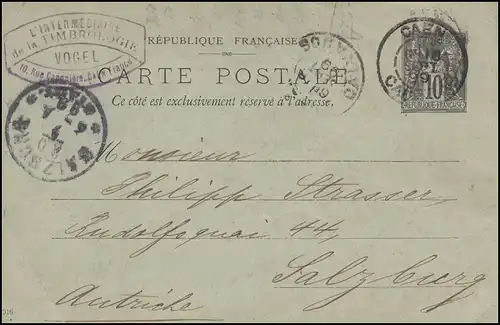 Frankreich P 10 II Handel & Frieden 10 C. DV 916 CAEN 18.9.99 n. Salzburg 20.9.