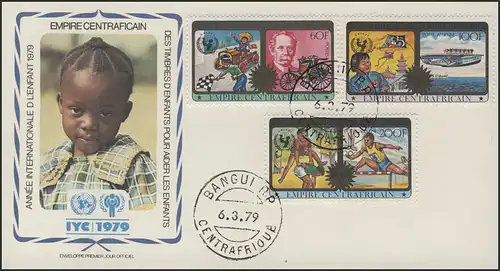 République centrafricaine: Autocar & Voler & Sport, 3 marques de bijoux FDC