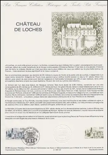 Collection Historique: Château de Loches / Chêtreau & Donjon del Loches 14.6.1986