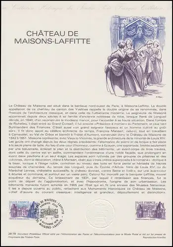 Collection Historique: Château de Maisons-Laffitte Châtre de Maïs-Laffite 1979