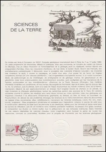 Collection Historique: Sciences de la Terre - Geowissenschaften / Energien 1980