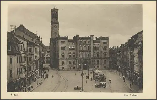 Carte de vue Zittau: La mairie, inutilisé