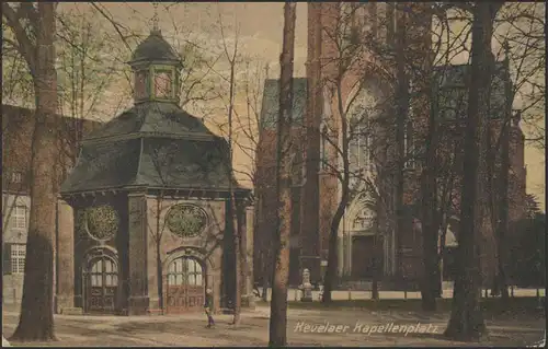 Carte de Kevelaer Kapellplatz, couru, Kevelaer 14.7.1924