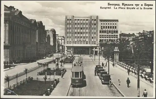 Ansichtskarte Beograd/Serbien: Straßenszene, Beograd 1937 