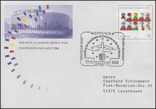 USo 75 Direktwahl Europäisches Parlament SSt Eppstein EU-Ehrenplakette 17.5.2008