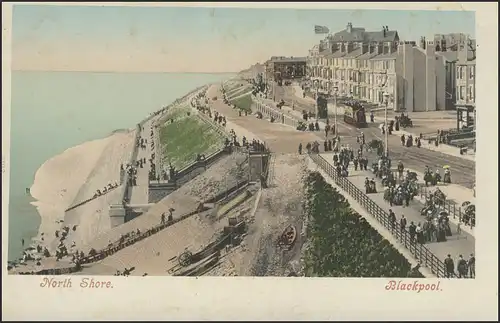 Carte de vue Blackpool/Angleterre: North Shore / Sur la rive nord, inutilisé