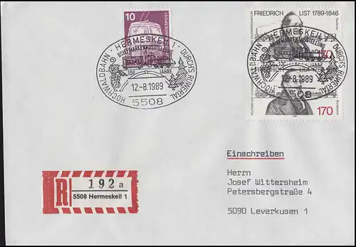 1429 Friedrich List & Eisenbahn, MiF R-Bf SSt Hermeskeil Hochwaldbahn 12.8.1989