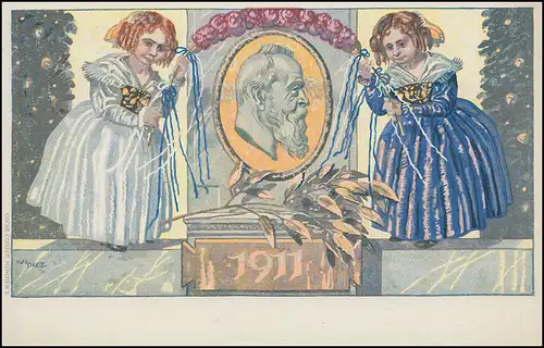 Bayern P 91II/01 Anniversaire 5 Pf. 135x86 mm & Médaillon MUNICH 37 - 12.3.1911