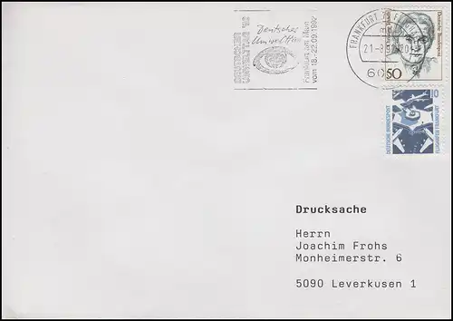 Deutschen Environnementtag Globus Frankfurt/Main 1992, Pressschlag Frankfurt / M. 21.8.92