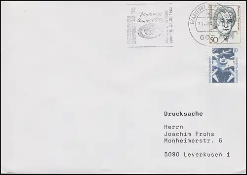Deutscher Environnementtag Frankfurt/Main 1992, MiF Pressschlagsfach Frankfurt / Main 21.8.1992