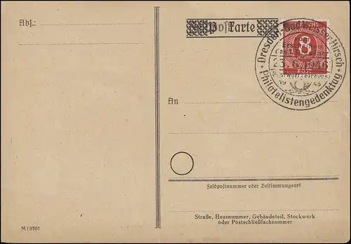 1. Dresdner timbre postal SSt Desden Bad Whiteer Hirsch 23.6.46 sur carte postale