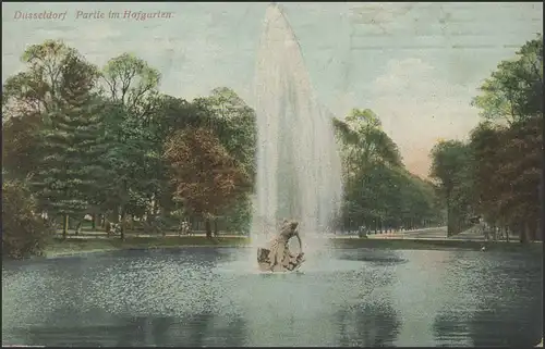 Ansichtskarte Düsseldorf Partie im Hofgarten, Düsseldorf 2.9.1903