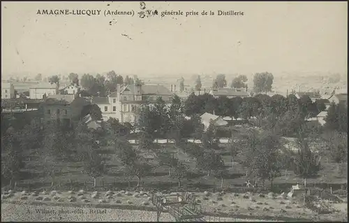 France Carte de vue Amagne-Lucquy Distillerie/Brennerie, EF Lucquiy 1908