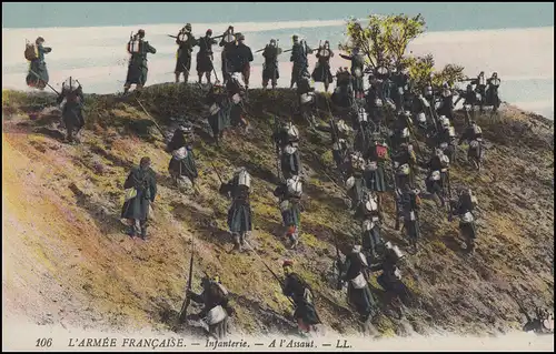 Ansichtskarte Französische Armee: Infanterie / Bildnummer 106, ungebraucht