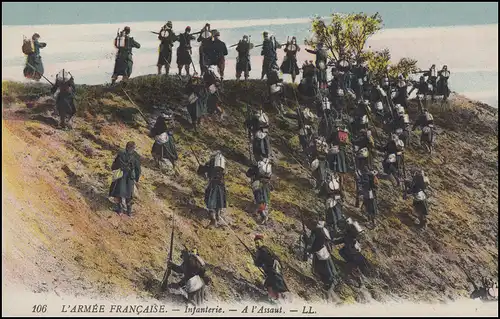 Carte de l'armée française: infanterie / numéro 106, inutilisé