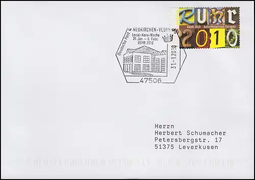 2776 Ruhrgbiet Capitale culturelle Bf SSt Neukirchen-Vluyn RUHR 2010 - 31.1.2010
