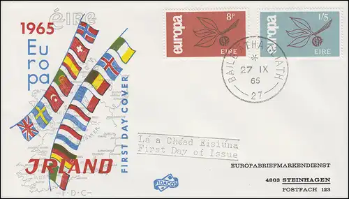 Irland 176-177 Europa / CEPT 1966 - Satz auf Schmuck-FDC