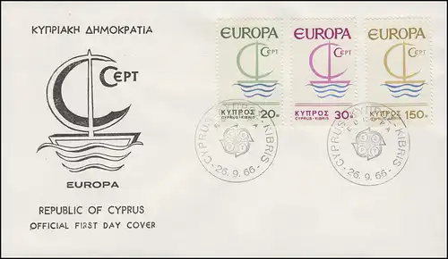 Chypre 270-272 Europe / CEPT 1966 - Taux de bijoux FDC