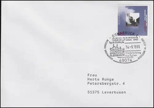 1794 Fin de la Seconde Guerre mondiale Ruines, Bf SSt Osnabrück reconstruction 14.9.95