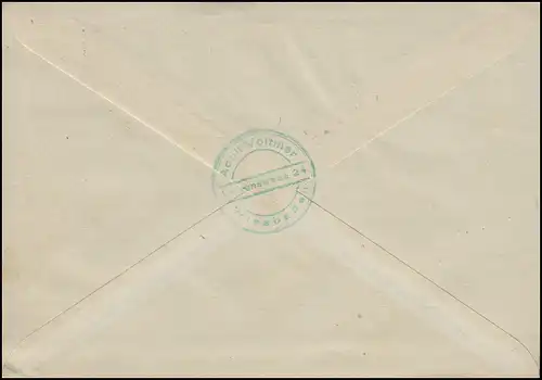 Tampon publicitaire Wiesbaden - Ancien pouvoir curatif contre les rhumatismes, goutte ... Lettre 25.10.41