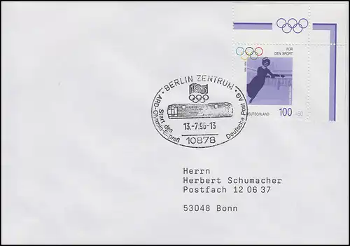 1863 Annie Hübler-Horn, EF Bf SSt Berlin Lancement de l'ARD Olympia-Express 13.7.1996