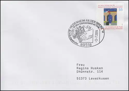 2311I Zusammenarbeit EF Bf SSt Heidenheim/Brenz Europa Schüleraustausch 3.7.2004