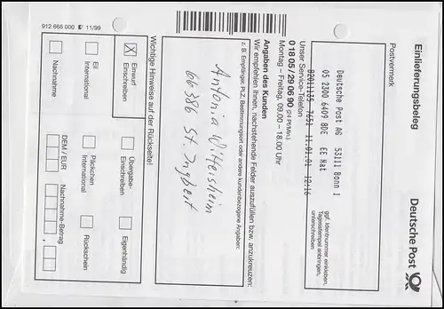 USo 23 BEPHILA 2001 & 300 Jahre Preußen, MiF R-FDC ESSt Bonn Preußen 11.1.2001