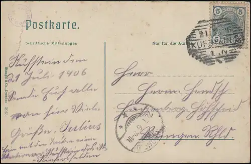 Autriche Carte de vue Kufstein EF 5 H. KUFSTEIN 21.7.06 n. HÖHSCHEID 22.7.