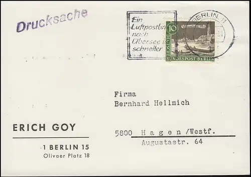 219 Alt-Berlin Waisenbrücke auf Drucksache Adressenänderung, BERLIN Oktober 1963