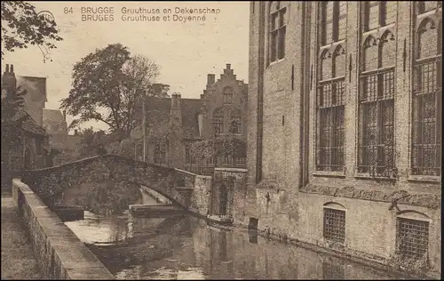 Belgien AK Brügge Bruges Brugge: Gruuthuse en Dekenschap, 2.7.1924