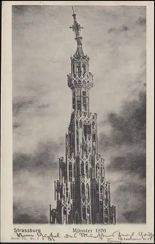 Cartes de vue Plateforme du Münster à Strasbourg, EF 5. PF STRASSBURG 10.4.05