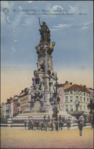 France Carte de vue Anvers Aventur: Marnix, 29.5.1928