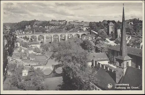 Luxembourg Carte de vue Luxembourg: Faubourg du Grund, 20.8.1950