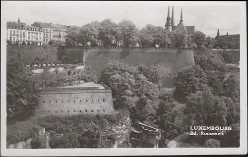 Luxemburg Ansichtskarte Luxembourg: Boulevard Roosevelt, 1.7.1951