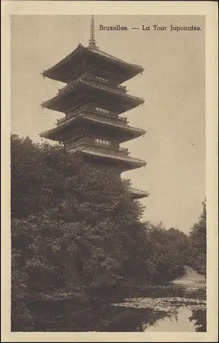 Belgique Carte de vue Bruges Brugge Bruge La Tour Japonaise, WOLUWE 1 - 30.7.38