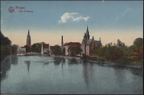 Belgien Ansichtskarte Brügge / Brugge / Bruges: Lac d'Amour, BRUGES 13.3.1924