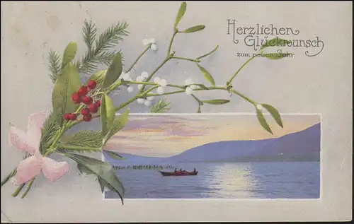 Suisse Carte du Nouvel An, BELPBERG (BERN) 29.12.1913 vers Lausanne