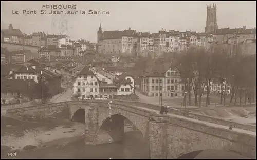 Schweiz AK Freiburg / Fribourg La Pont St. Jean, Militaria FRIBOURG 28.5.1942