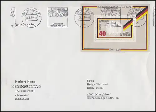 Block 10 auf Orts-Drucksache Düsseldorf GIFA 74 - Gießerei-Fachmesse 28.5.74