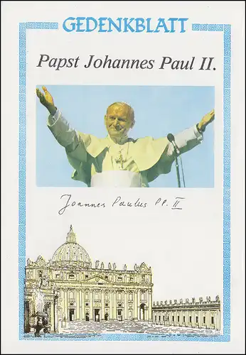 Visite du pape avec bloc de vignettes et 771, SSt Bonn 15.11.1980