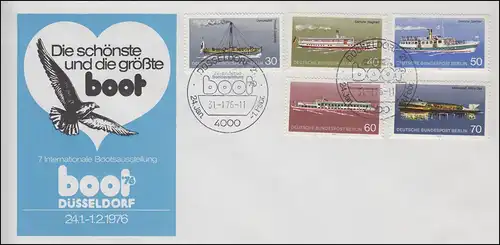 483-487 Transport de personnes - taux sur la lettre Scmuck Boot SSt. DUSSELDORF 31.1.76