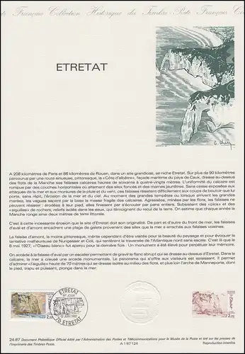 Collection Historique: Etretat & Felsenklippen und Küste von Etretat 12.6.1987