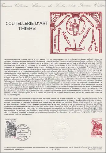 Collection Historique: Coutellerie d'art Thiers & Messerschmiedekunst 7.3.1987