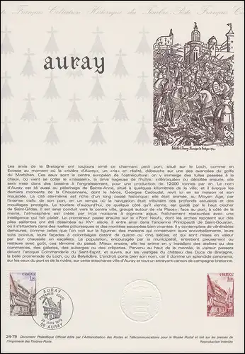 Collection Historique: Municipalité Auray / Bretagne & Bâtiments spécialisés 30.6.1979