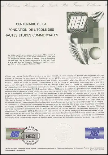 Collection Historique: HEC - Faculté de Sciences Economiques 19.6.1981