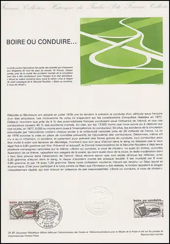 Collection Historique: Boire ou Conduite ... Boir & Conduite ... 5.9.1981